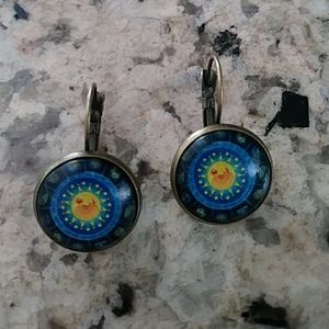 Astrology wheel earrings